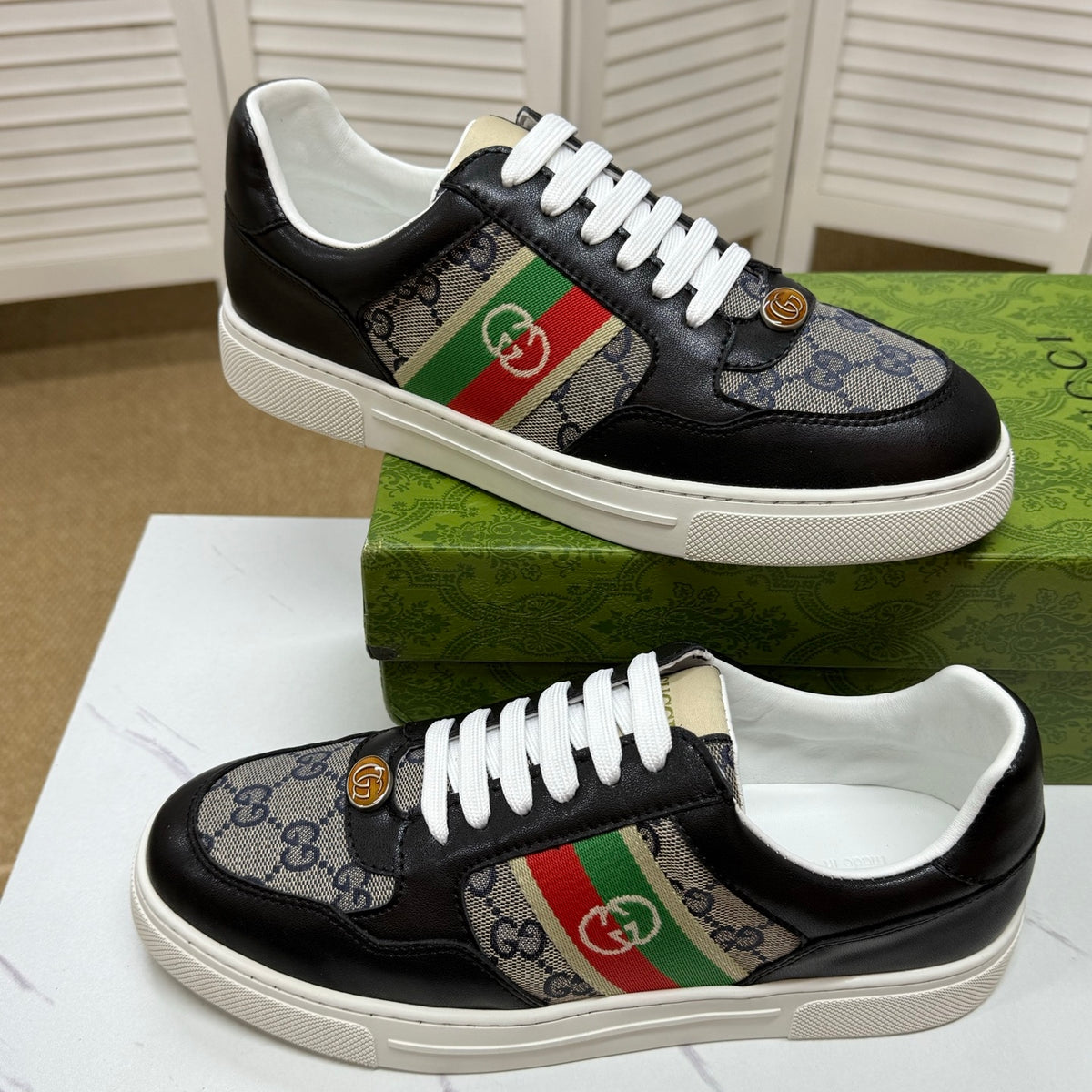 Gucci Men's Casual Sneakers | Solid & Two-Tone Colors