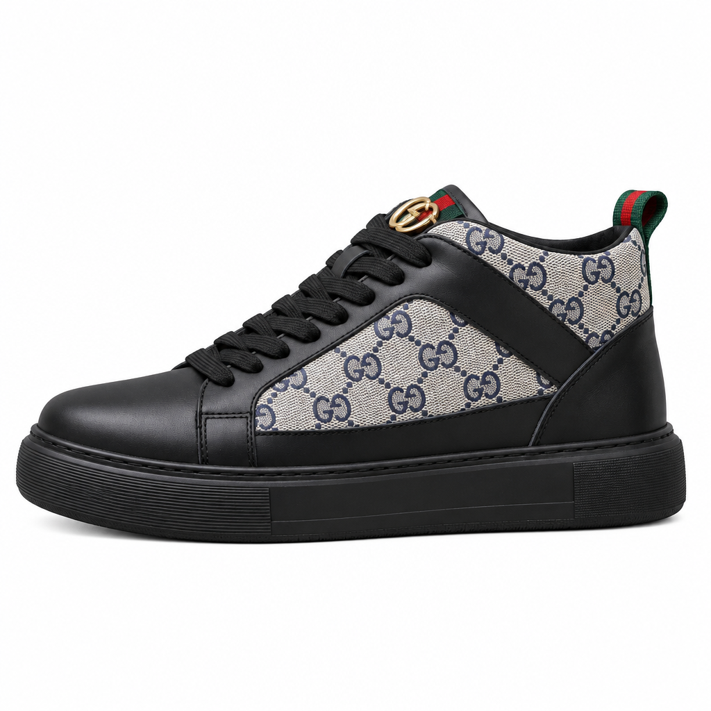 Gucci Men's Casual Athletic Sneakers | Navy & Brown