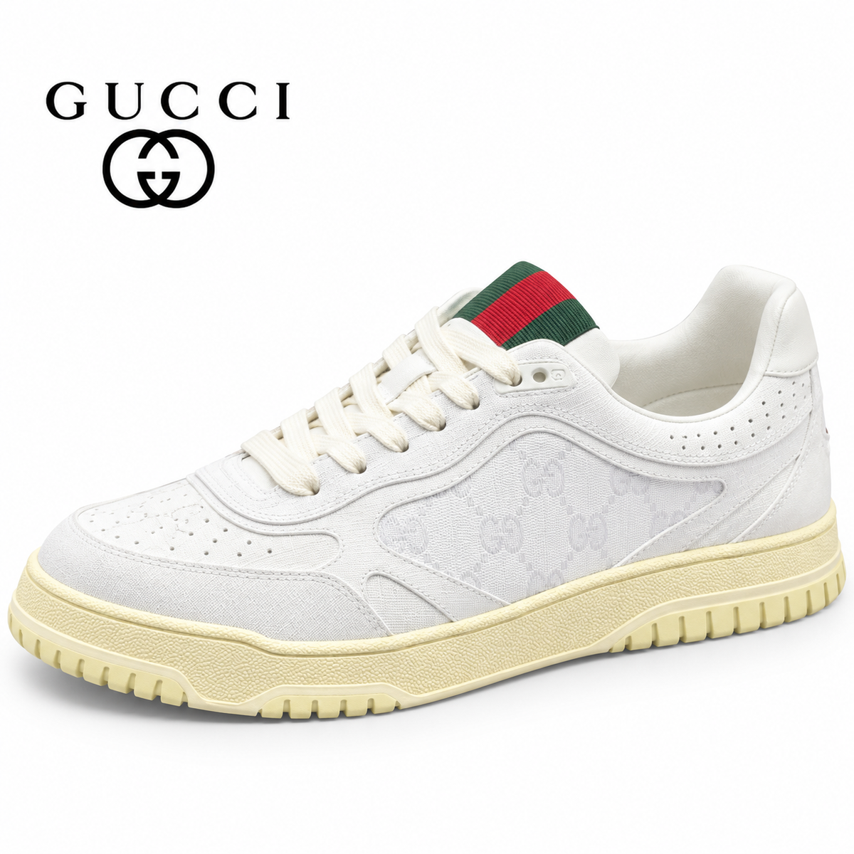 Gucci Men's Casual Sneakers | White & Black