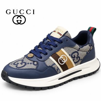Gucci Men's Casual Sneakers | Navy, White & Gray