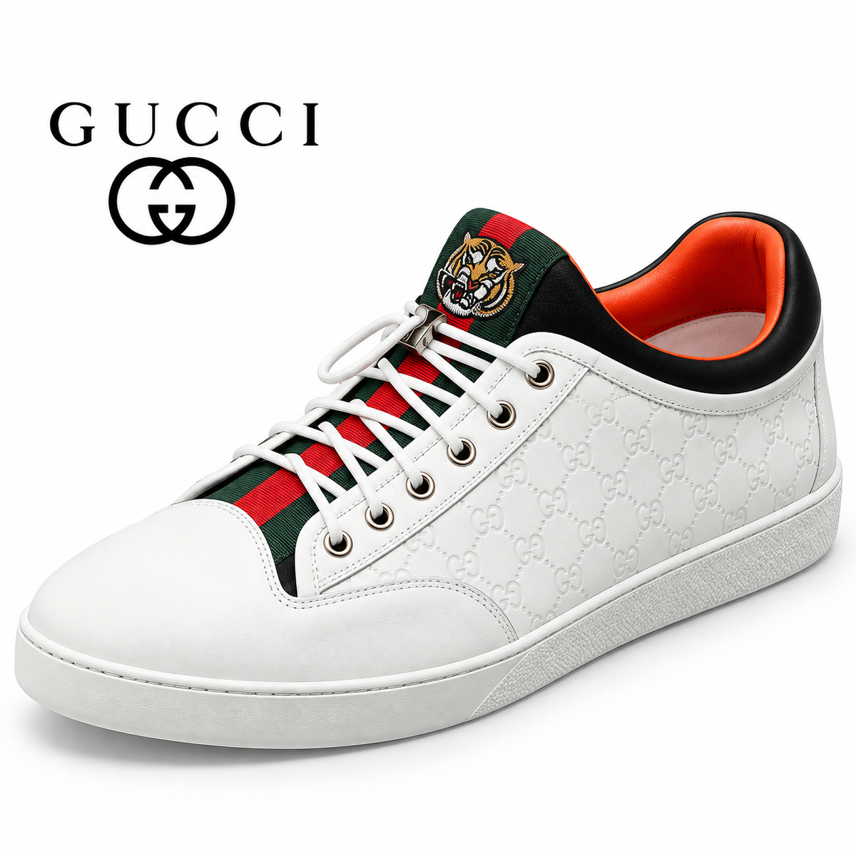 Gucci Men's Casual Sneakers | White & Black