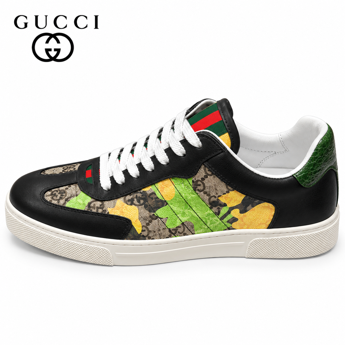 Gucci Men's Casual Sneakers in Black & White