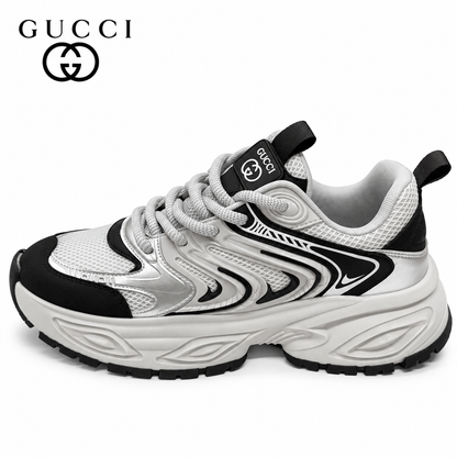 Gucci Men's Casual Sneakers | Gray & Beige