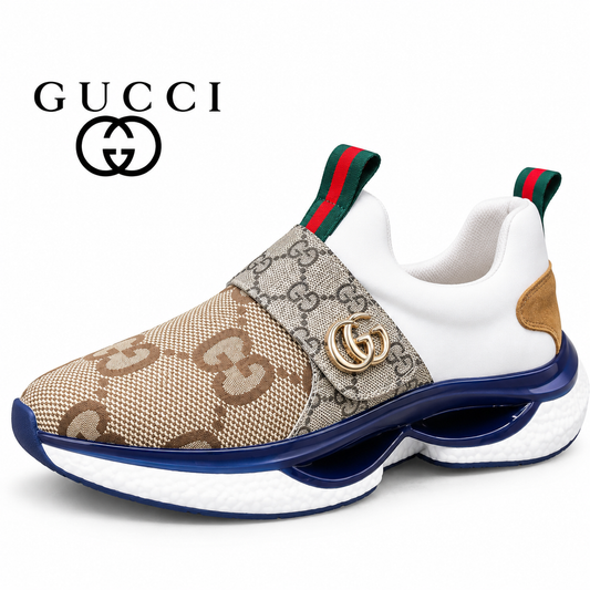 Gucci Men's Casual Athletic Sneakers | Brown, Navy & Black