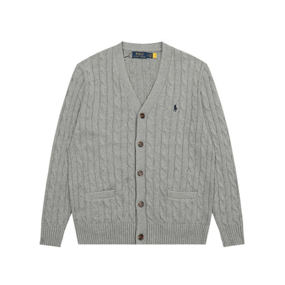 Ralph Lauren Unisex V-neck Cable Knit Cardigan