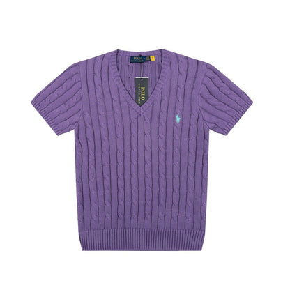 Ralph Lauren Women‘s V-neck Knit T-shirt