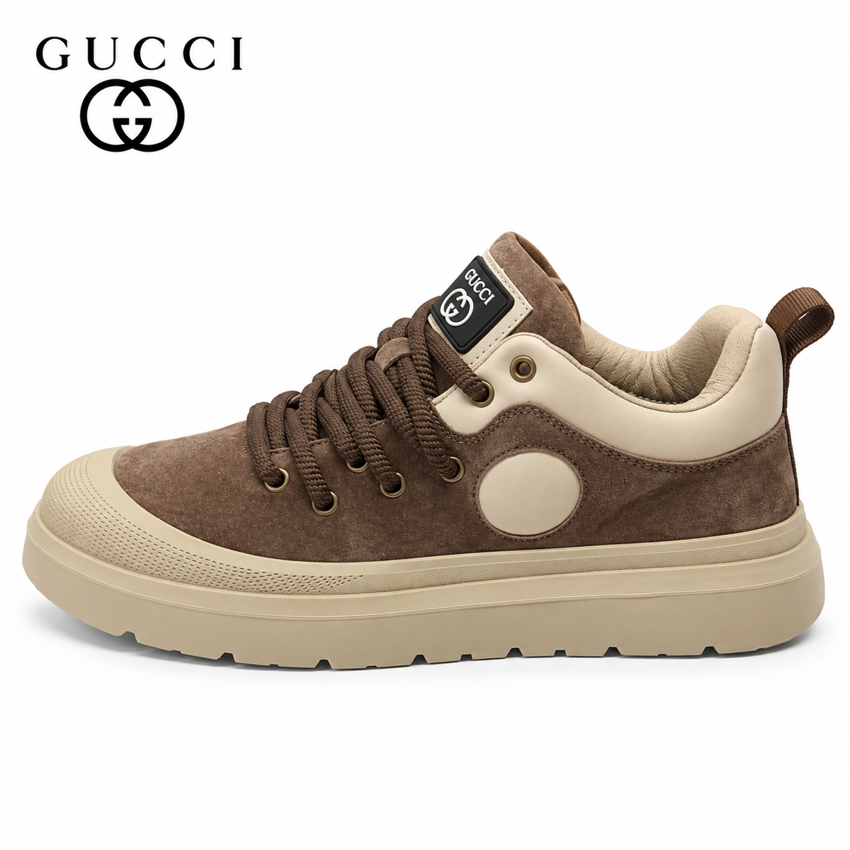 Gucci Men's Casual Sneakers | Brown, Black & Gray