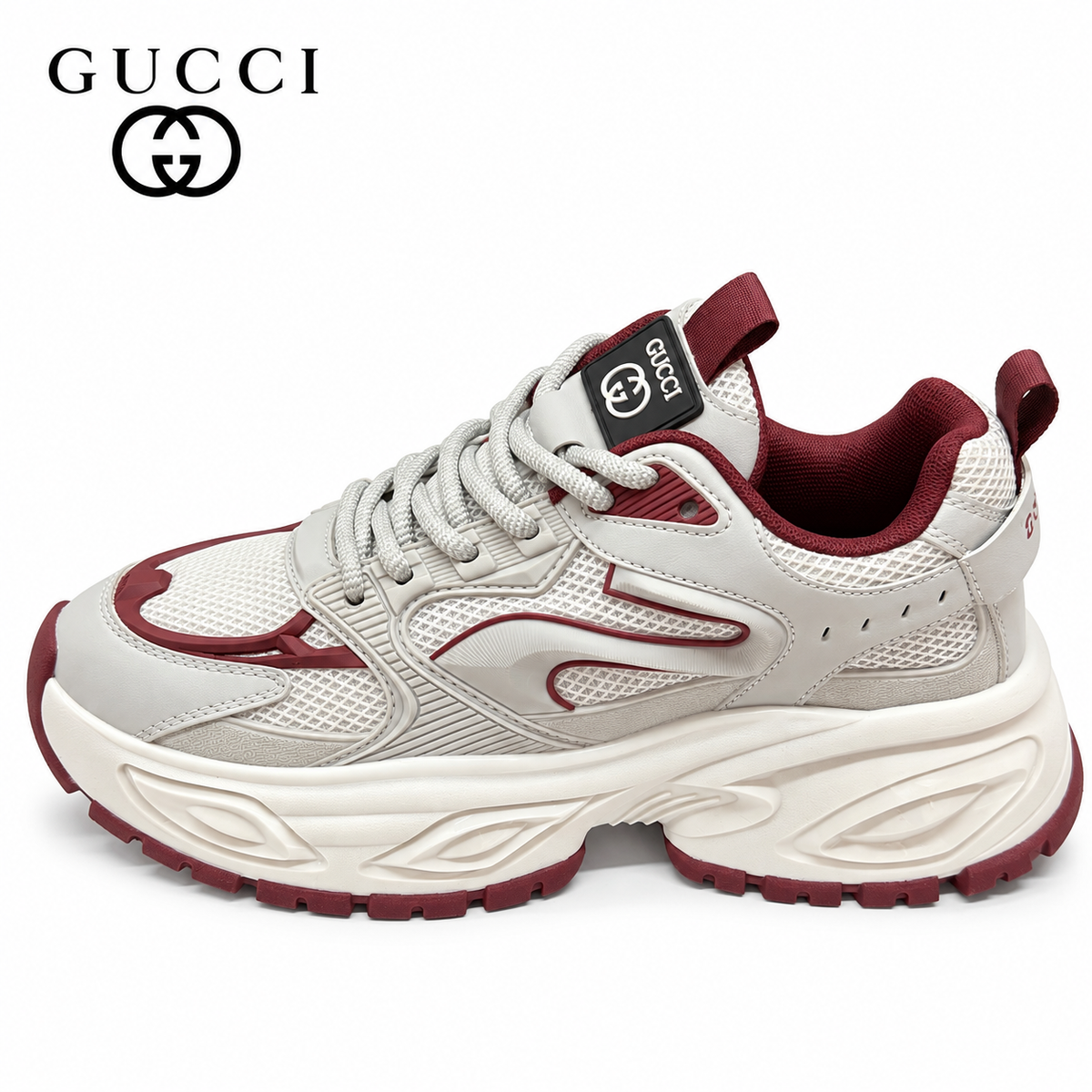 Gucci Men's Casual Sneakers | White & Black
