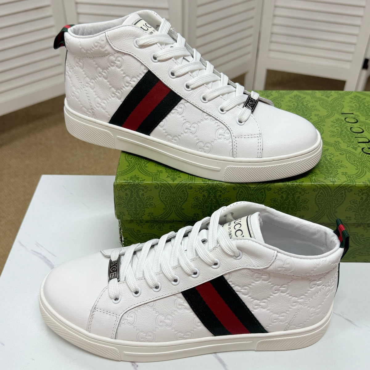 Gucci Men's Casual Sneakers | White & Black