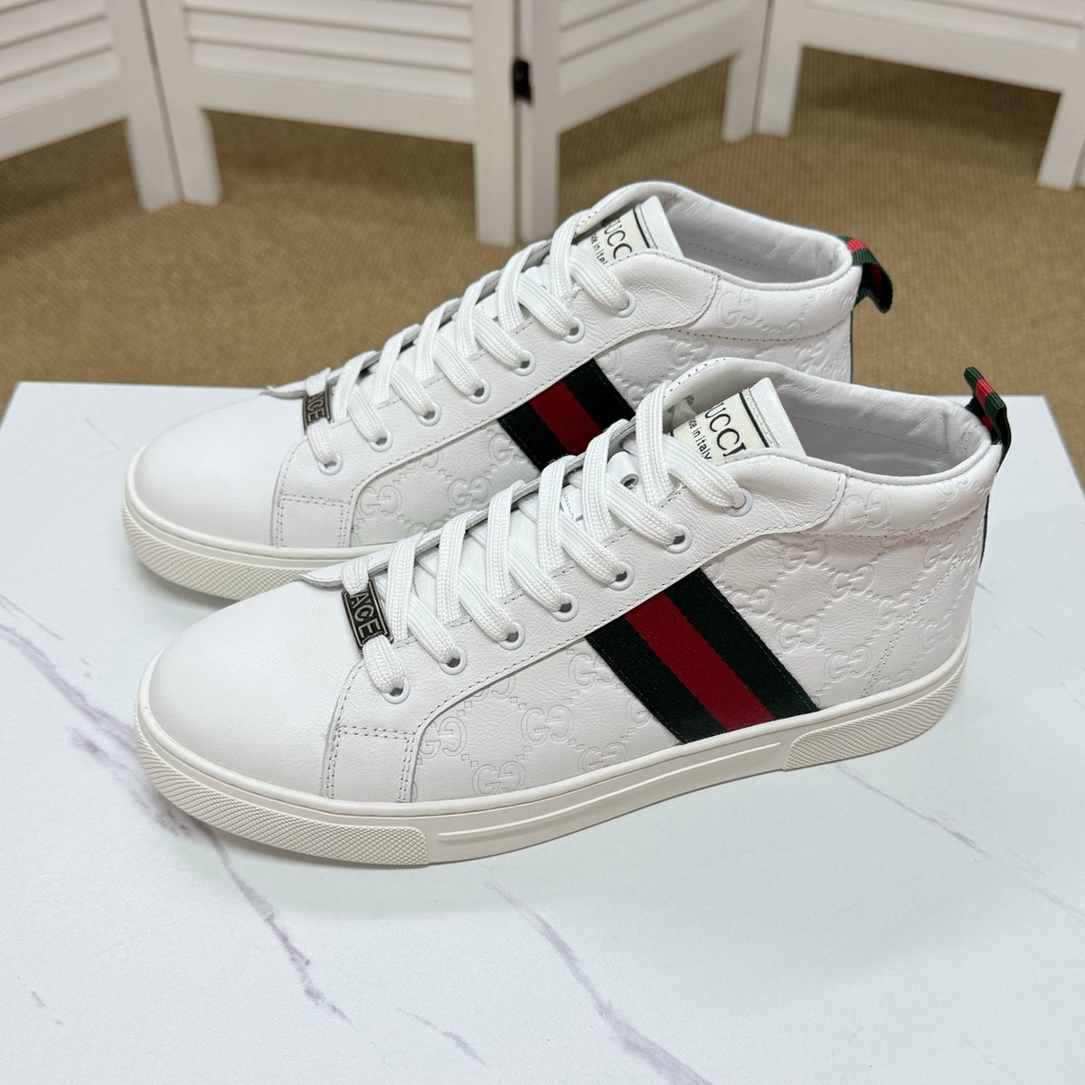 Gucci Men's Casual Sneakers | White & Black