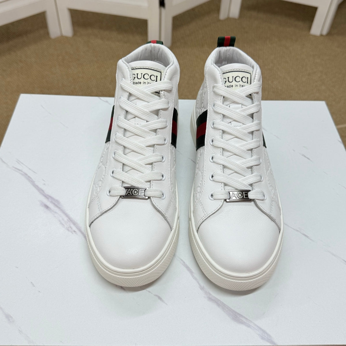Gucci Men's Casual Sneakers | White & Black