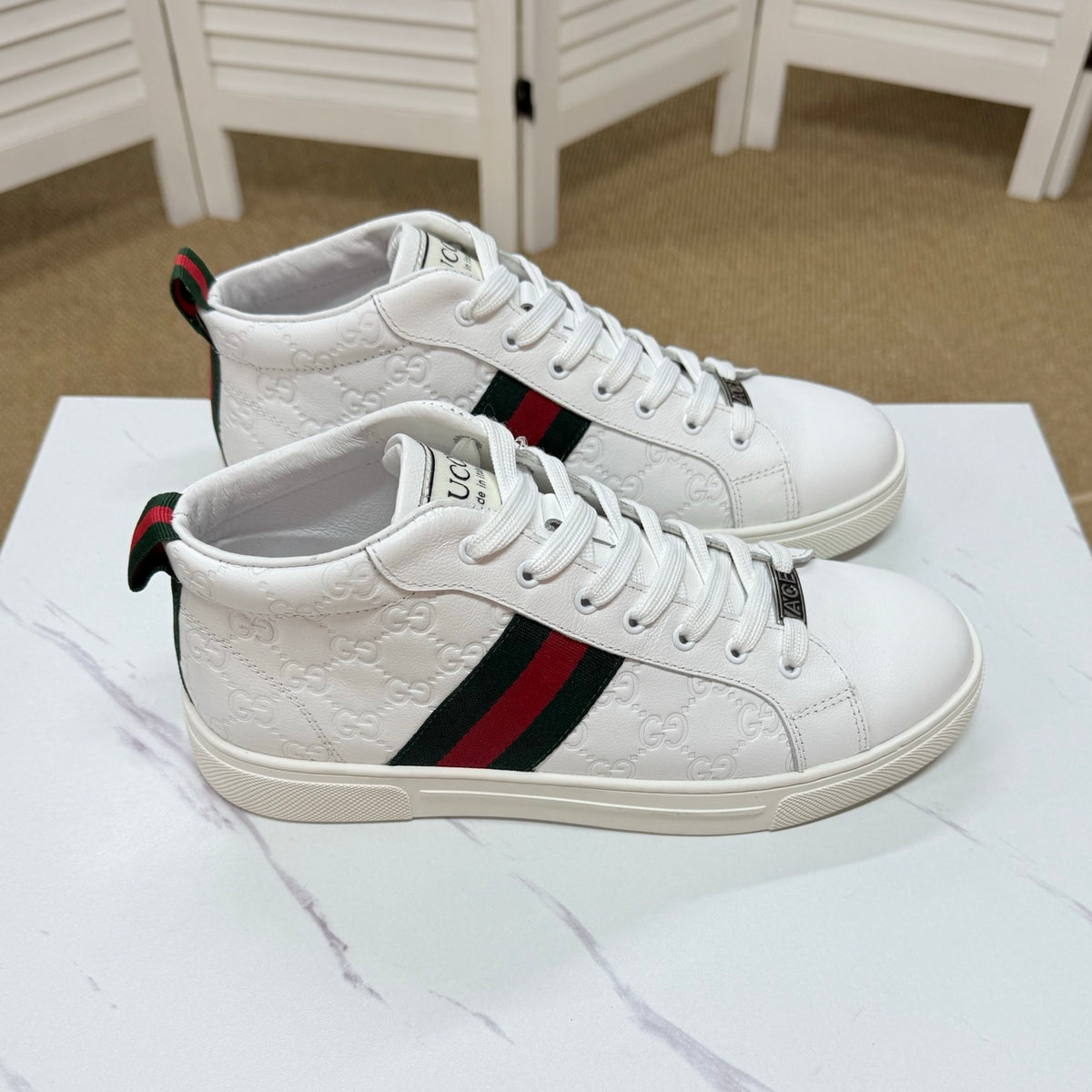 Gucci Men's Casual Sneakers | White & Black