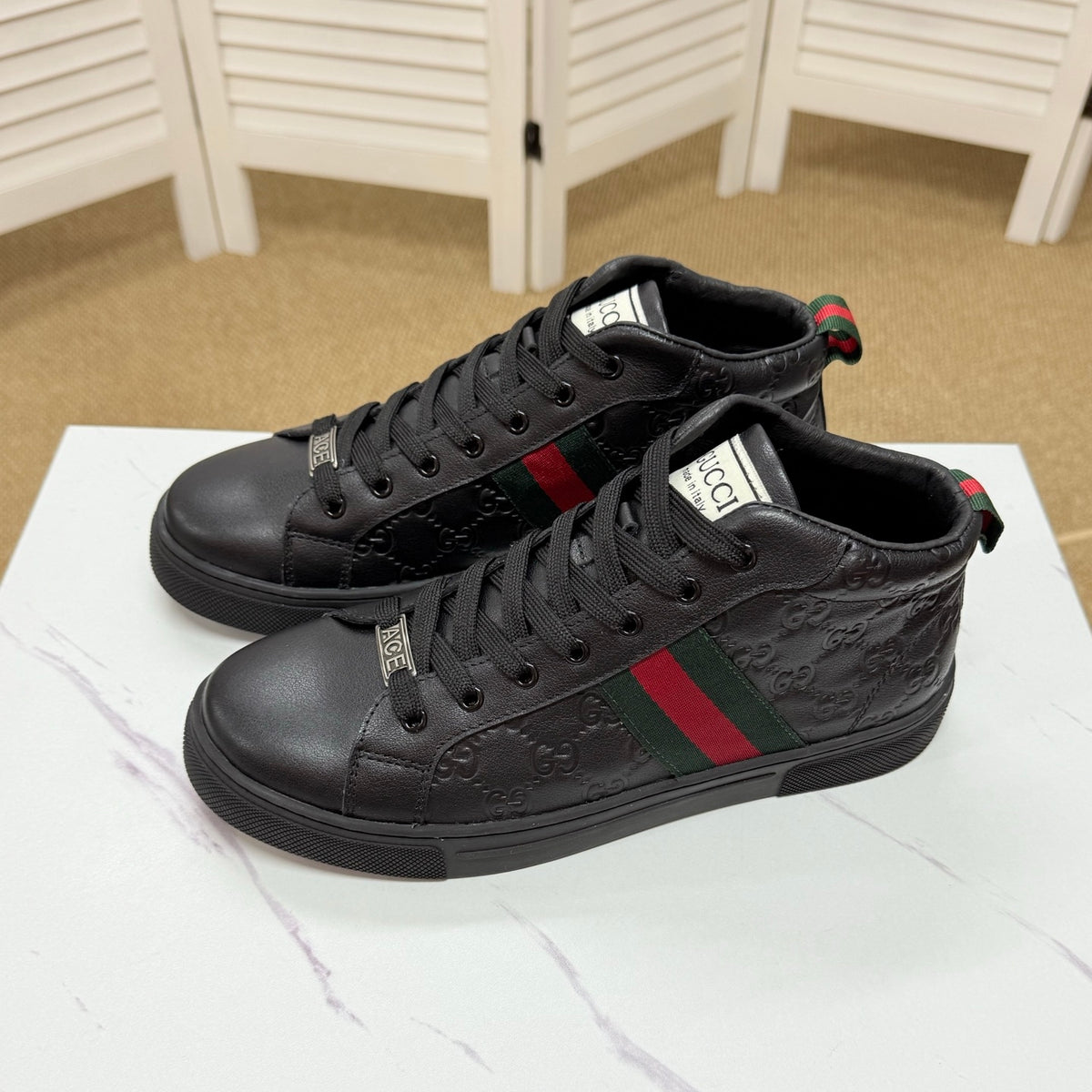 Gucci Men's Casual Sneakers | White & Black