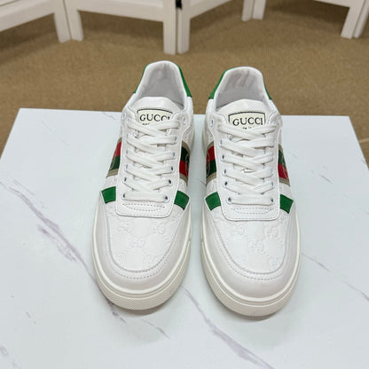 Gucci Men's Casual Sneakers | White, Gray & Black