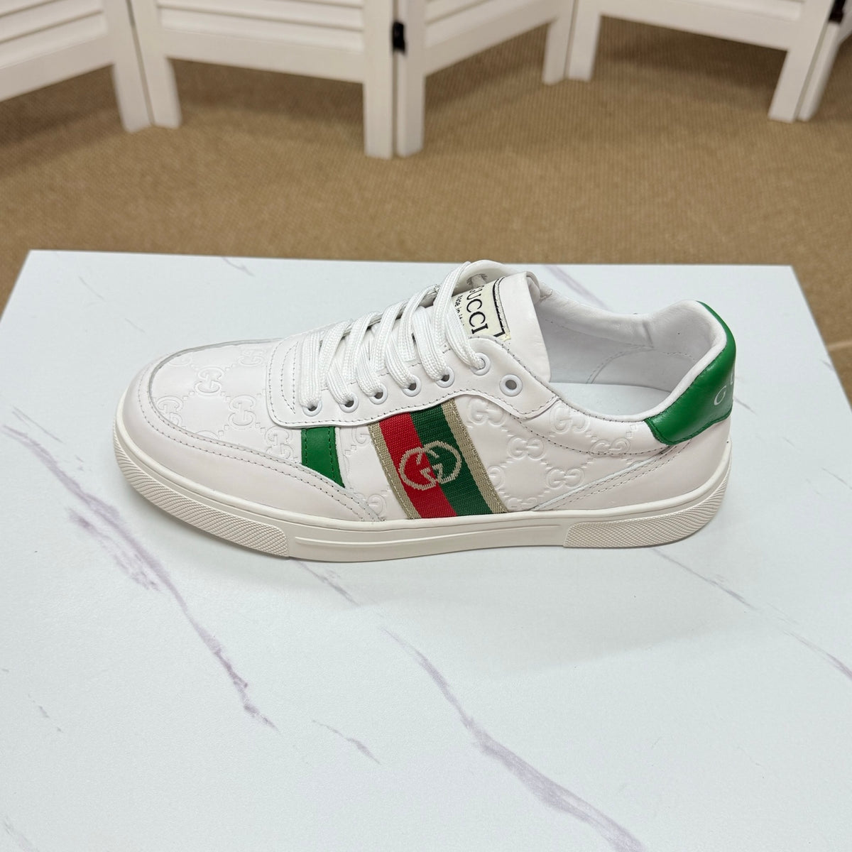 Gucci Men's Casual Sneakers | White, Gray & Black