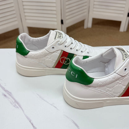 Gucci Men's Casual Sneakers | White, Gray & Black