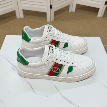 Gucci Men's Casual Sneakers | White, Gray & Black