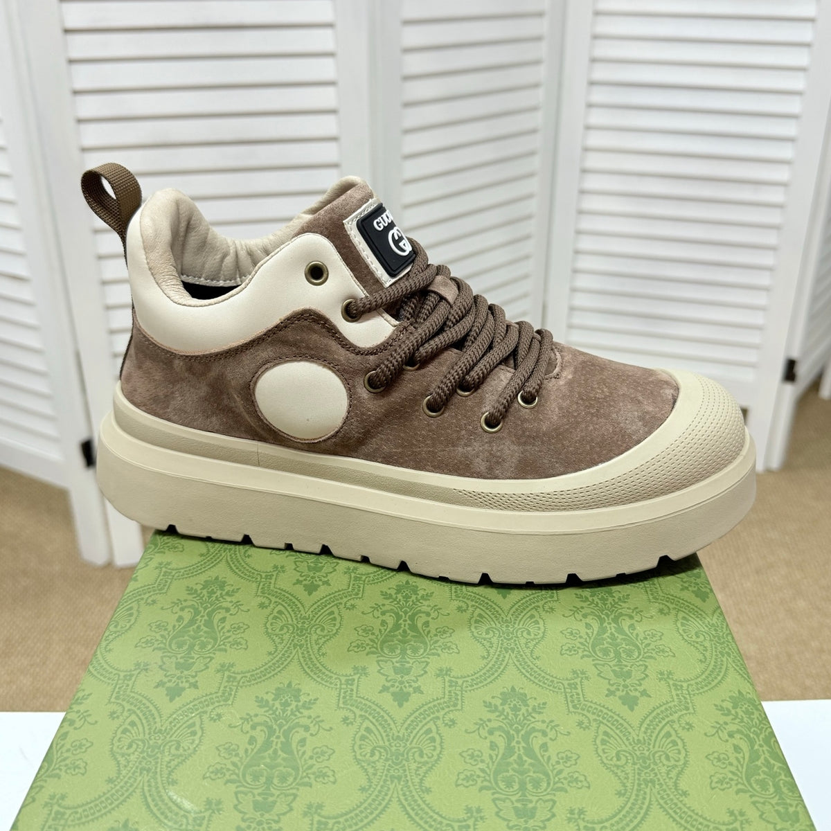 Gucci Men's Casual Sneakers | Brown, Black & Gray