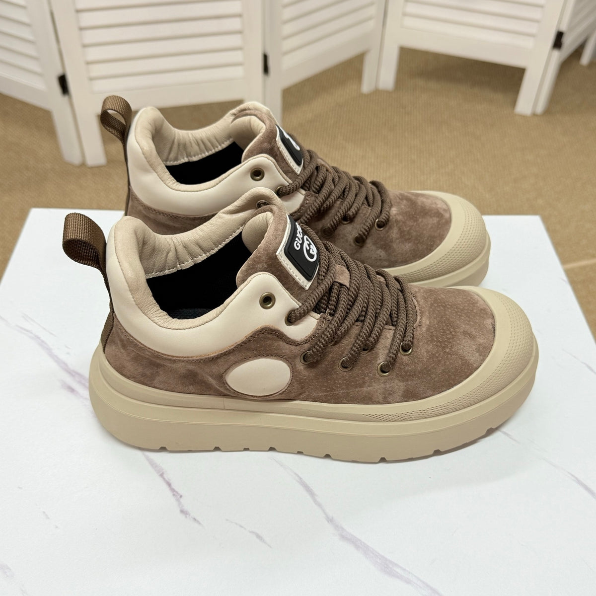 Gucci Men's Casual Sneakers | Brown, Black & Gray