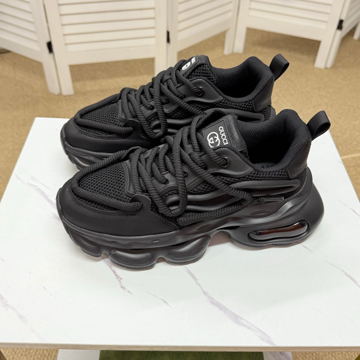 Gucci Men's Casual Sneakers in Brown, Gray & Black