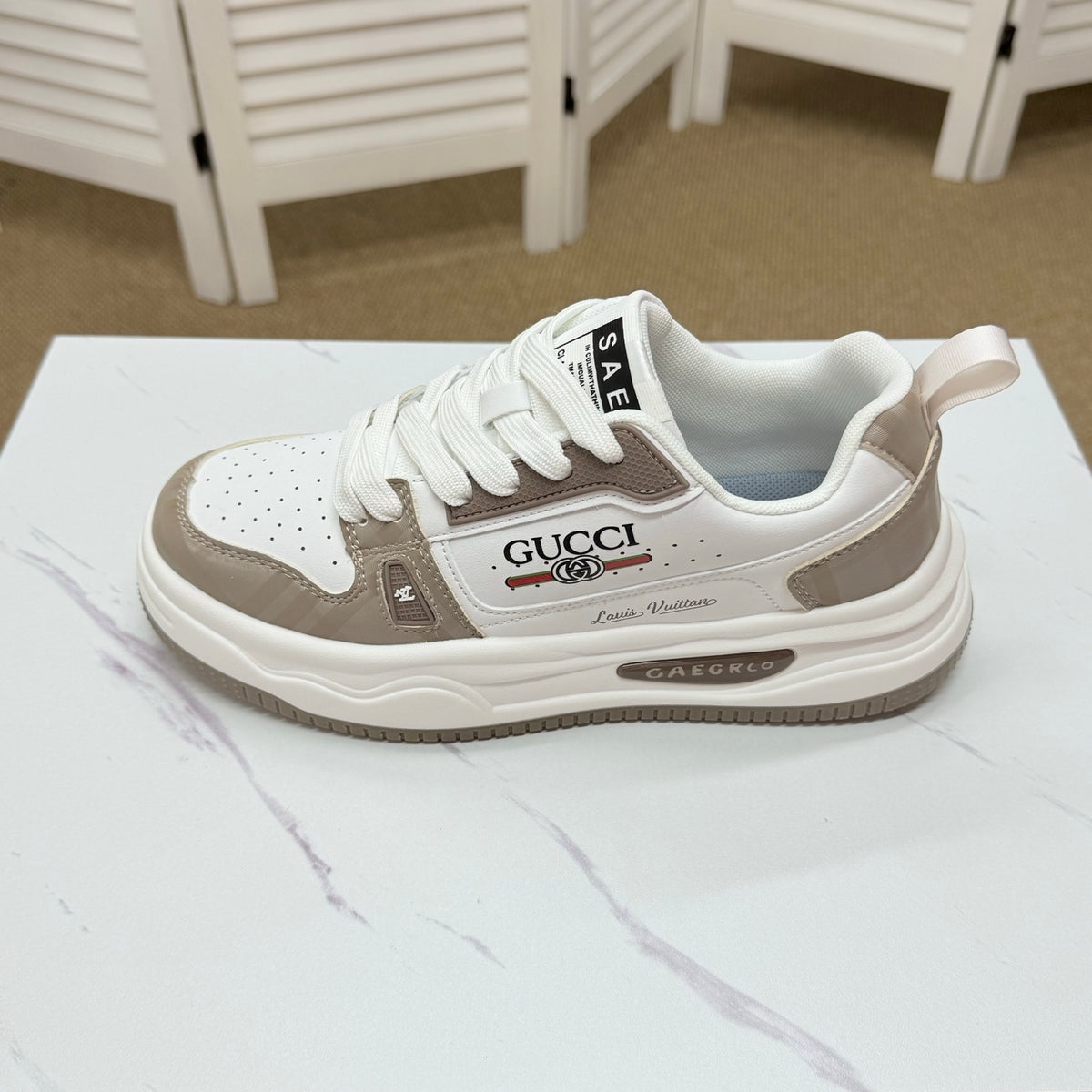 Gucci Men's Casual Sneakers | Brown & Beige