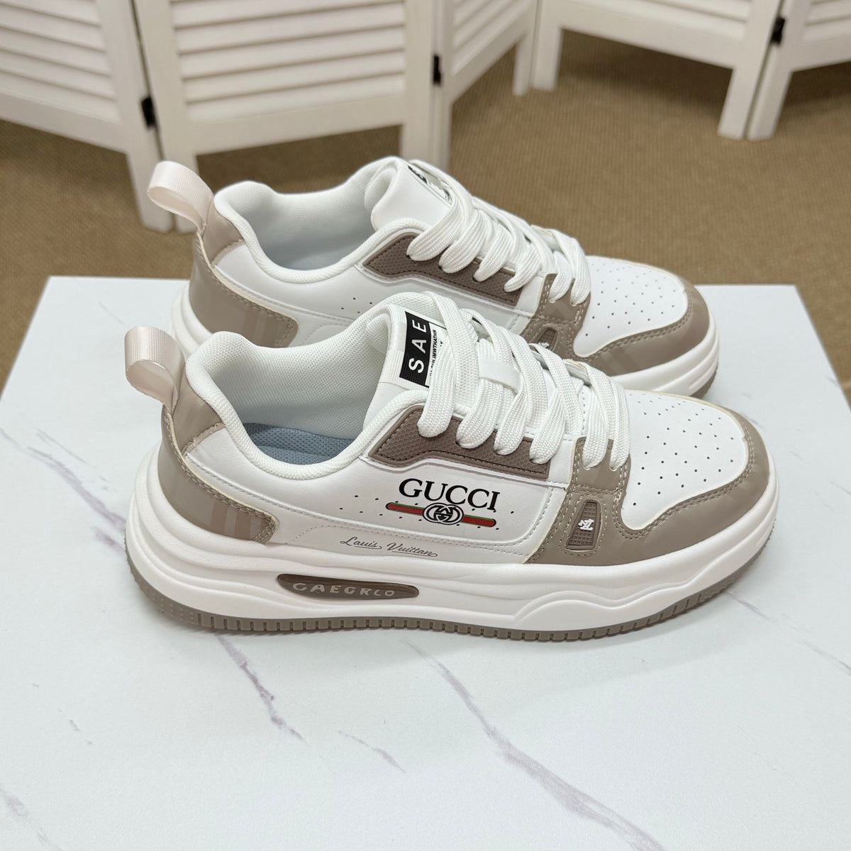 Gucci Men's Casual Sneakers | Brown & Beige