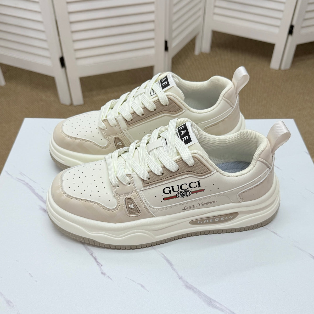 Gucci Men's Casual Sneakers | Brown & Beige