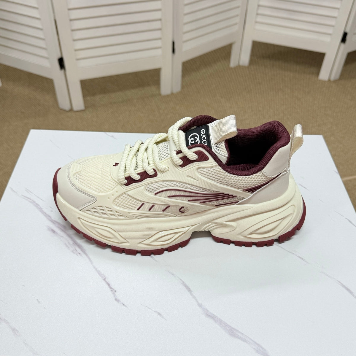 Gucci Men's Casual Sneakers | Beige, Black & Khaki