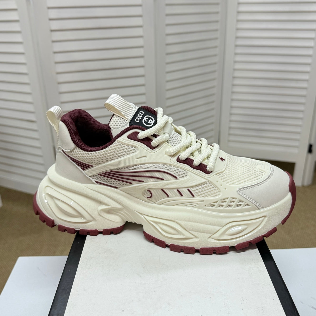 Gucci Men's Casual Sneakers | Beige, Black & Khaki