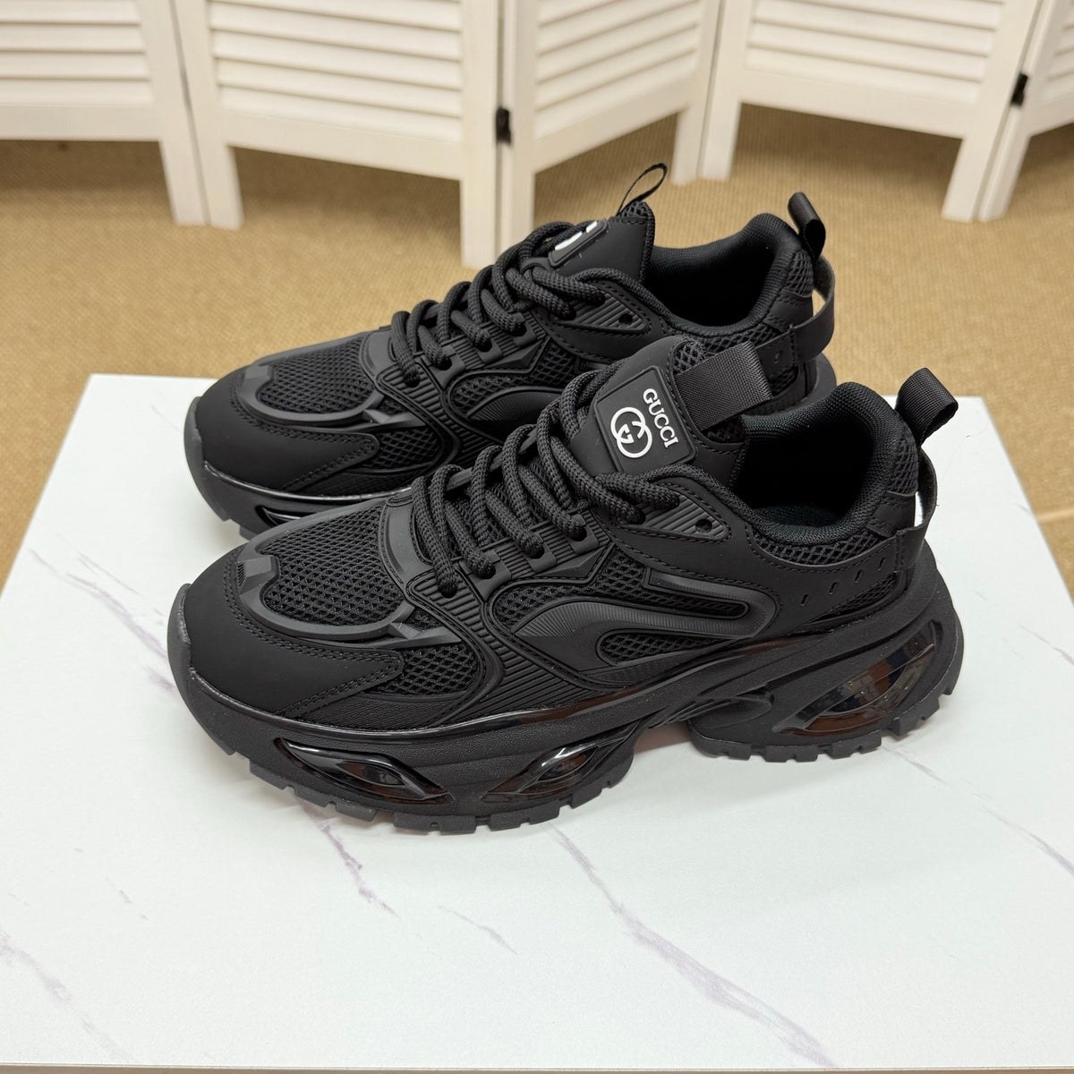 Gucci Men's Casual Sneakers | White & Black