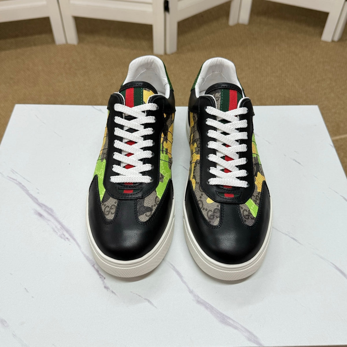 Gucci Men's Casual Sneakers in Black & White