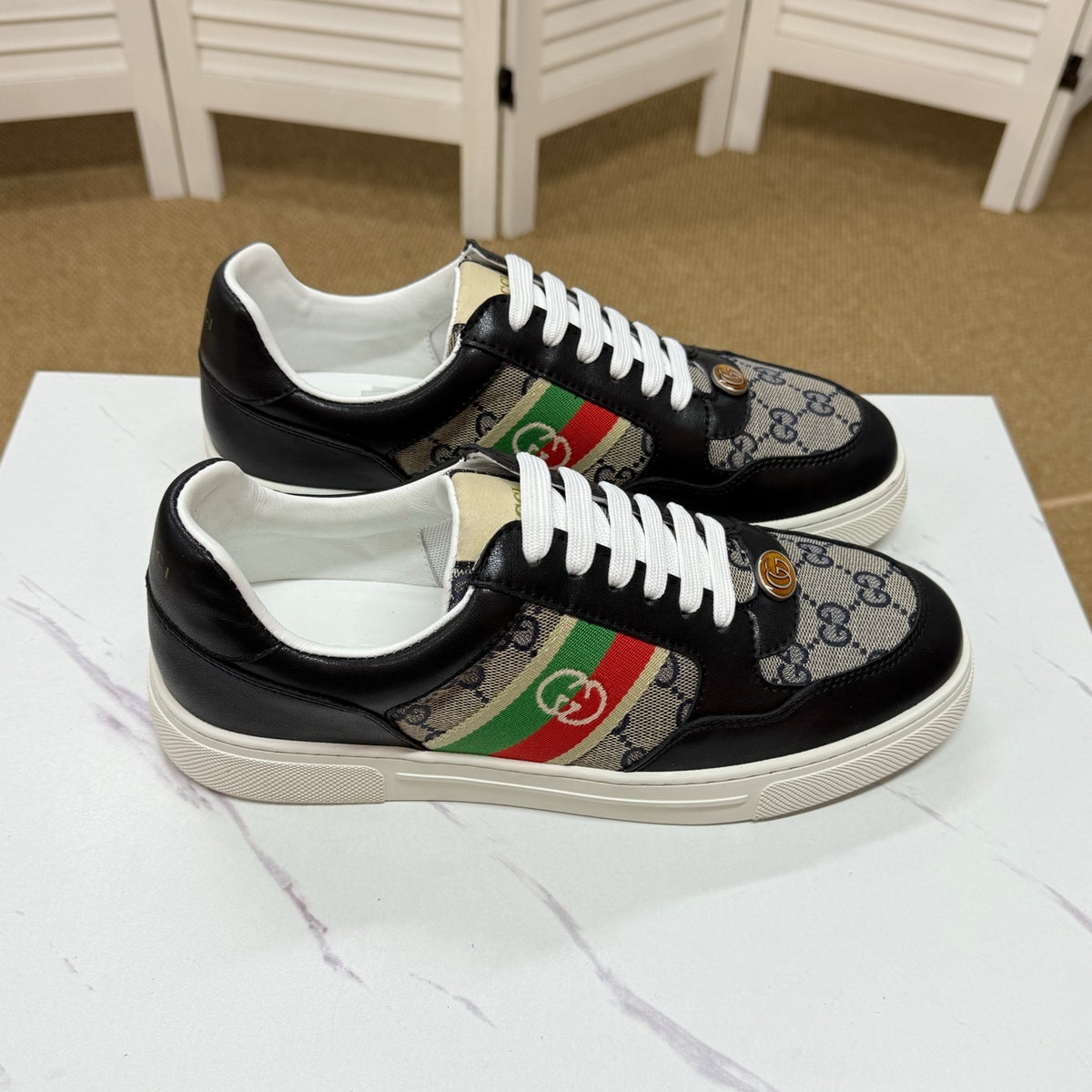 Gucci Men's Casual Sneakers | Solid & Two-Tone Colors
