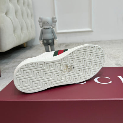 Gucci Men's Casual Sneakers | White, Red & Black