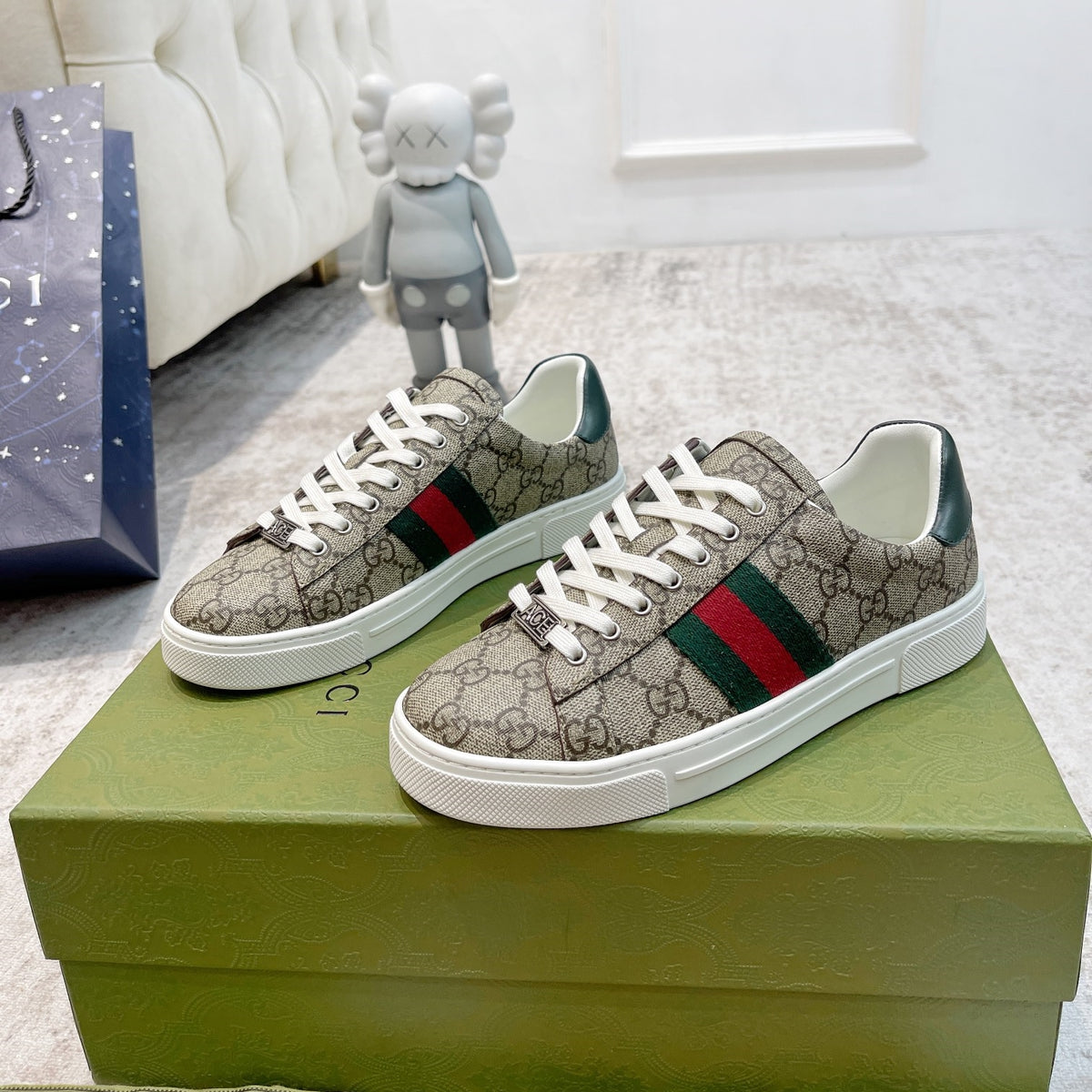 Gucci Men's Casual Sneakers | Brown & Black Options