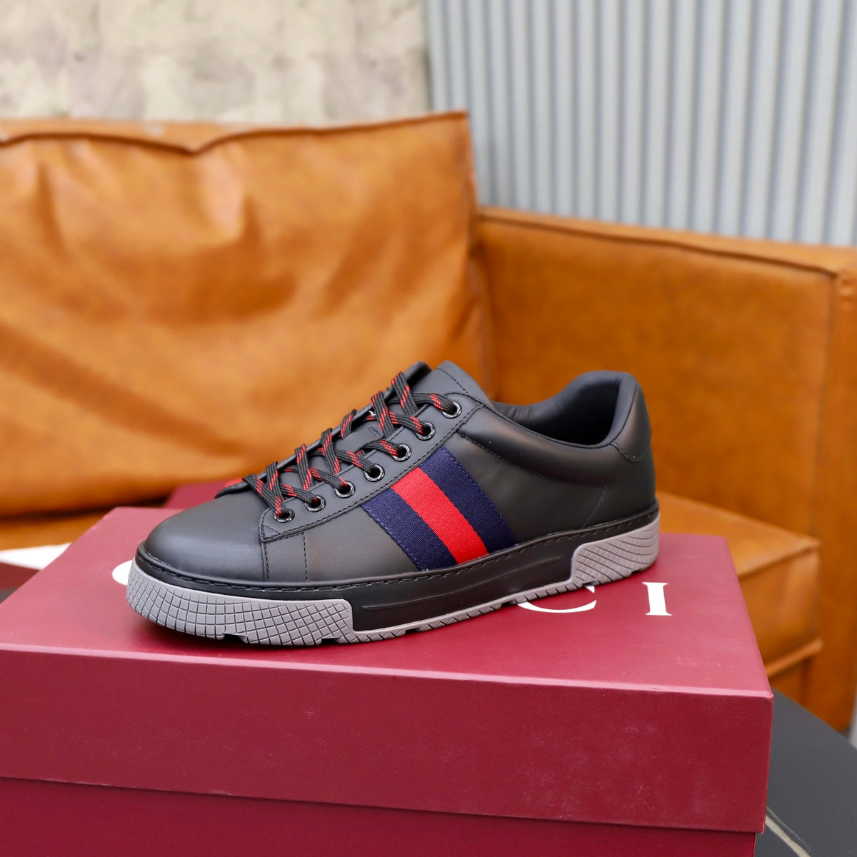Gucci Men's Casual Sneakers | Brown & Black