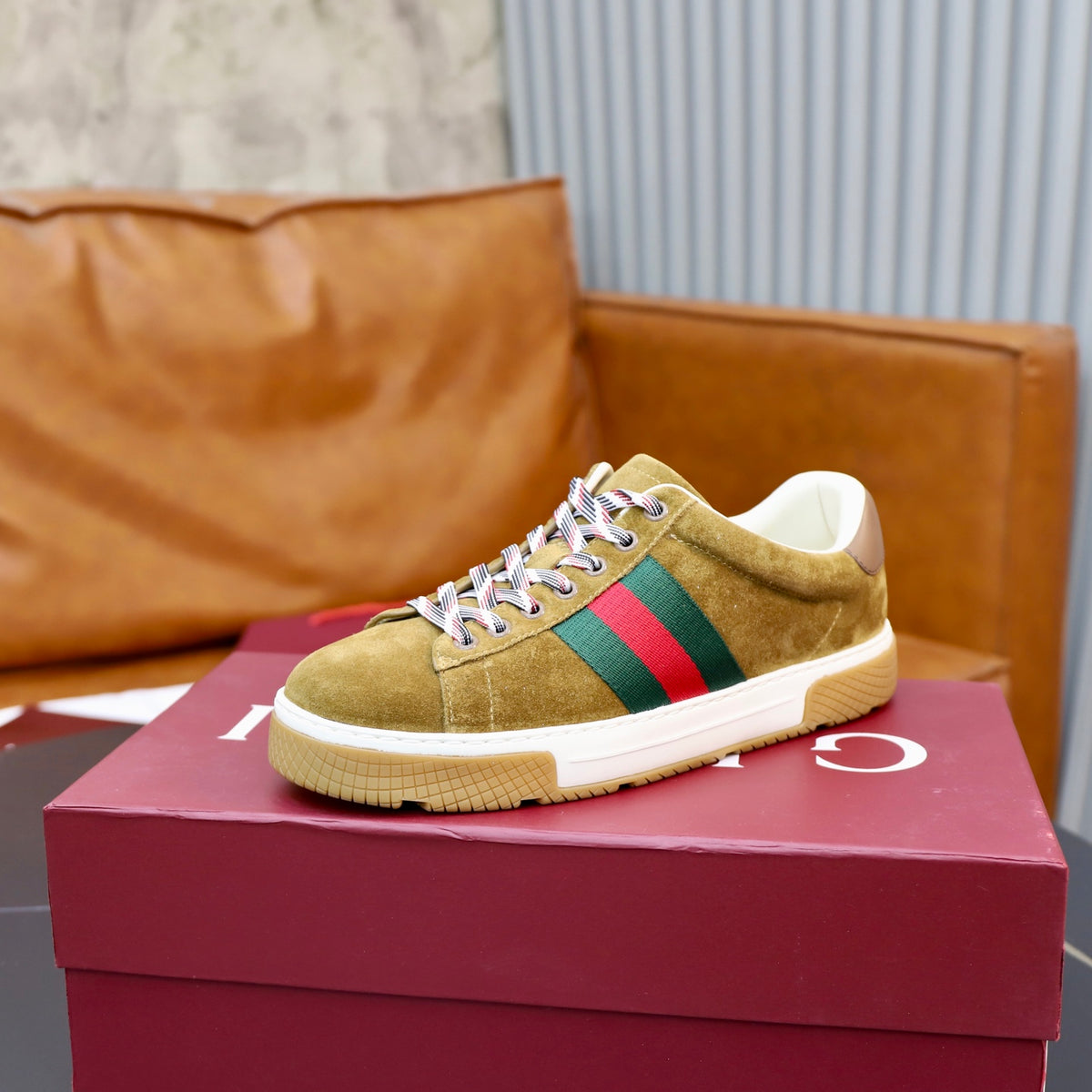 Gucci Men's Casual Sneakers | Brown & Black