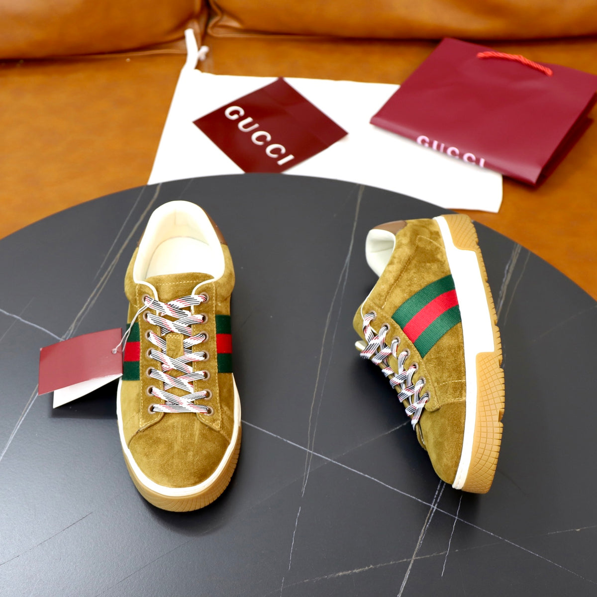 Gucci Men's Casual Sneakers | Brown & Black