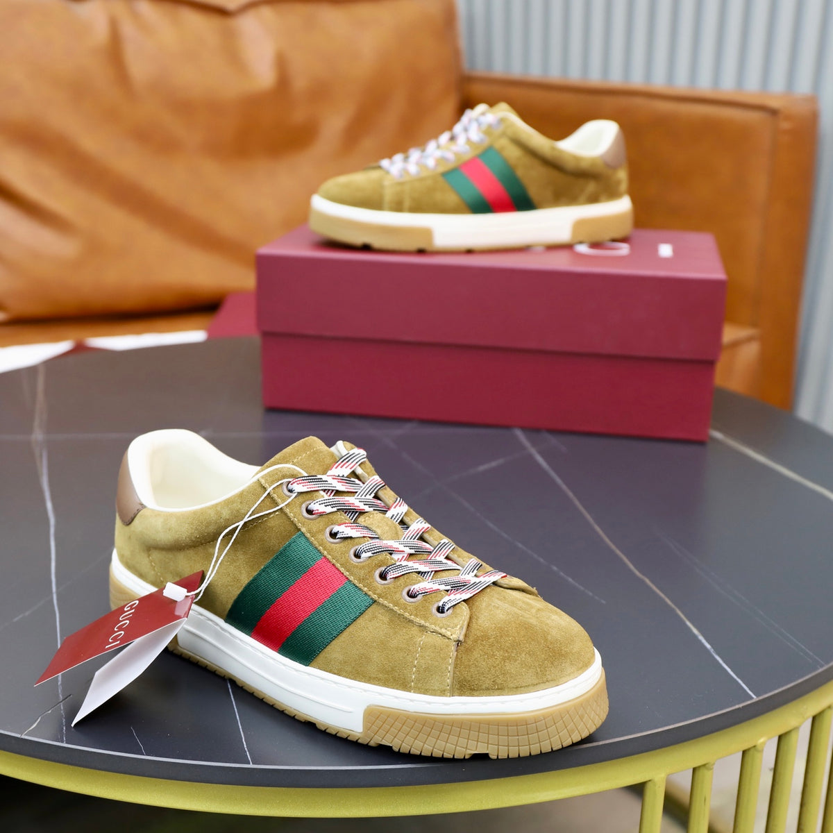 Gucci Men's Casual Sneakers | Brown & Black