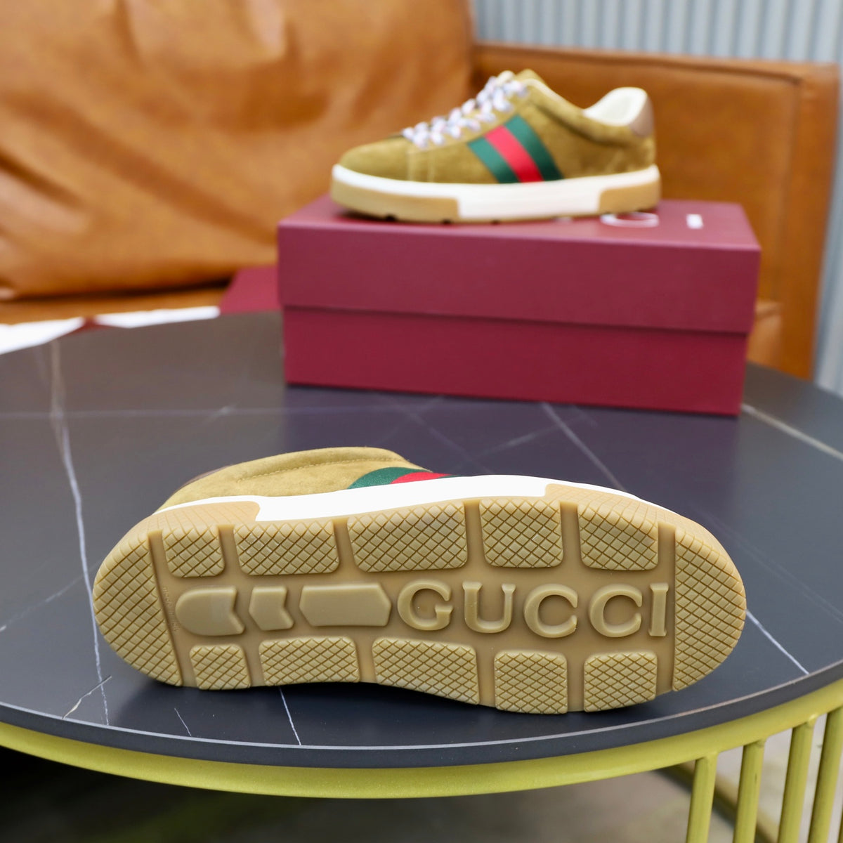Gucci Men's Casual Sneakers | Brown & Black