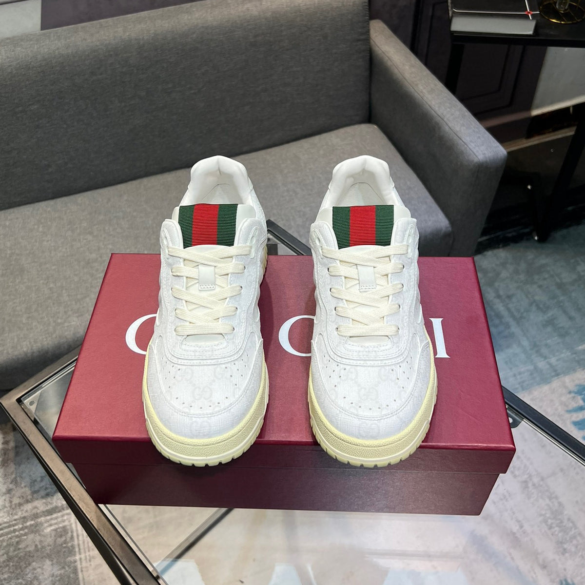 Gucci Men's Casual Sneakers | White & Black
