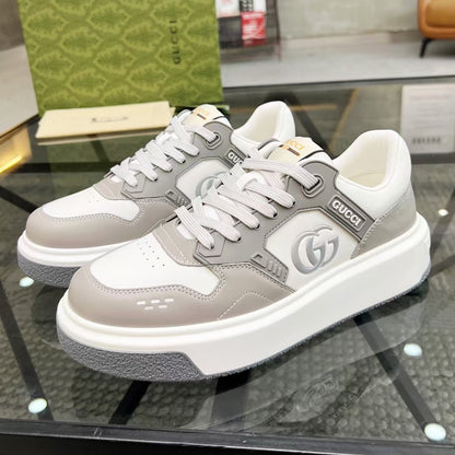 Gucci Men's Casual Sneakers | White, Black & Gray