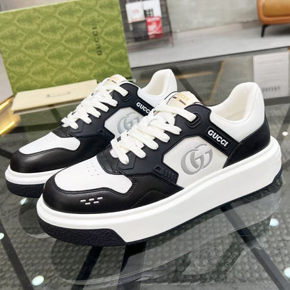 Gucci Men's Casual Sneakers | White, Black & Gray