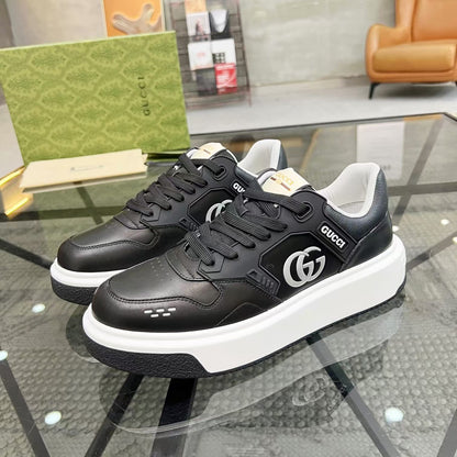 Gucci Men's Casual Sneakers | White, Black & Gray