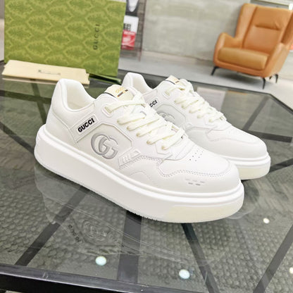 Gucci Men's Casual Sneakers | White, Black & Gray