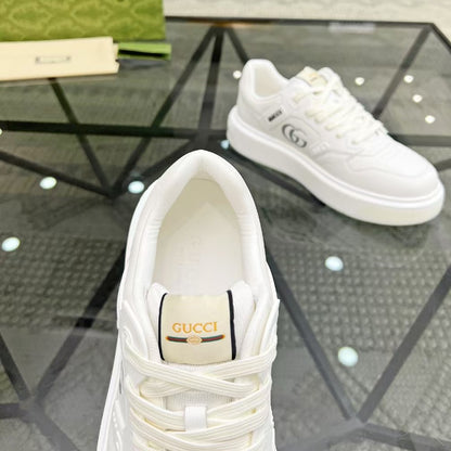 Gucci Men's Casual Sneakers | White, Black & Gray