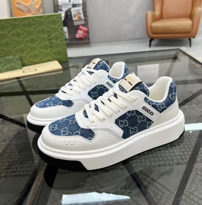 Gucci Men's Casual Sneakers | Brown, White, Black & Blue