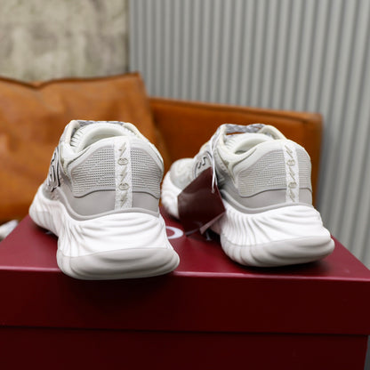 Gucci Men's Casual Sneakers | White, Green & Black