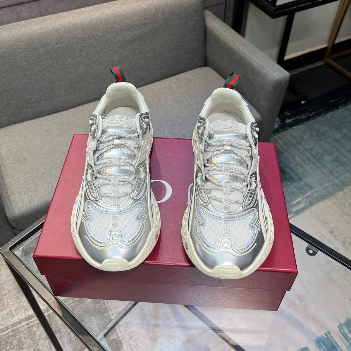 Gucci Unisex Casual Sneakers | White