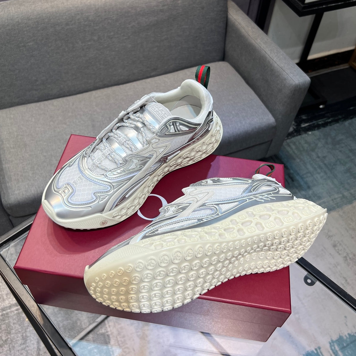 Gucci Unisex Casual Sneakers | White