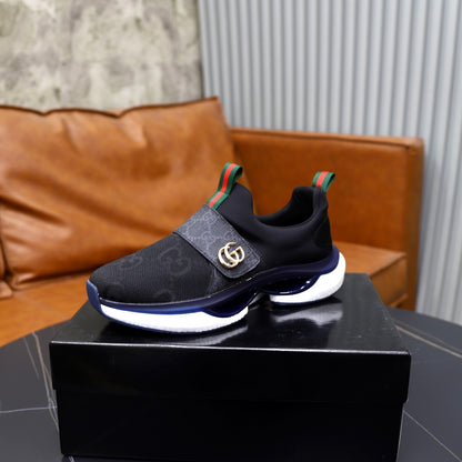 Gucci Men's Casual Athletic Sneakers | Brown, Navy & Black